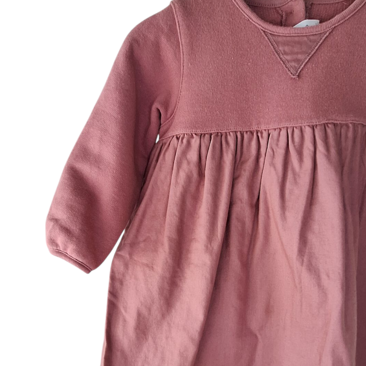 Petit Bateau jurk met lange mouwen (86 cm) - Tweedehands (zeer goed)
