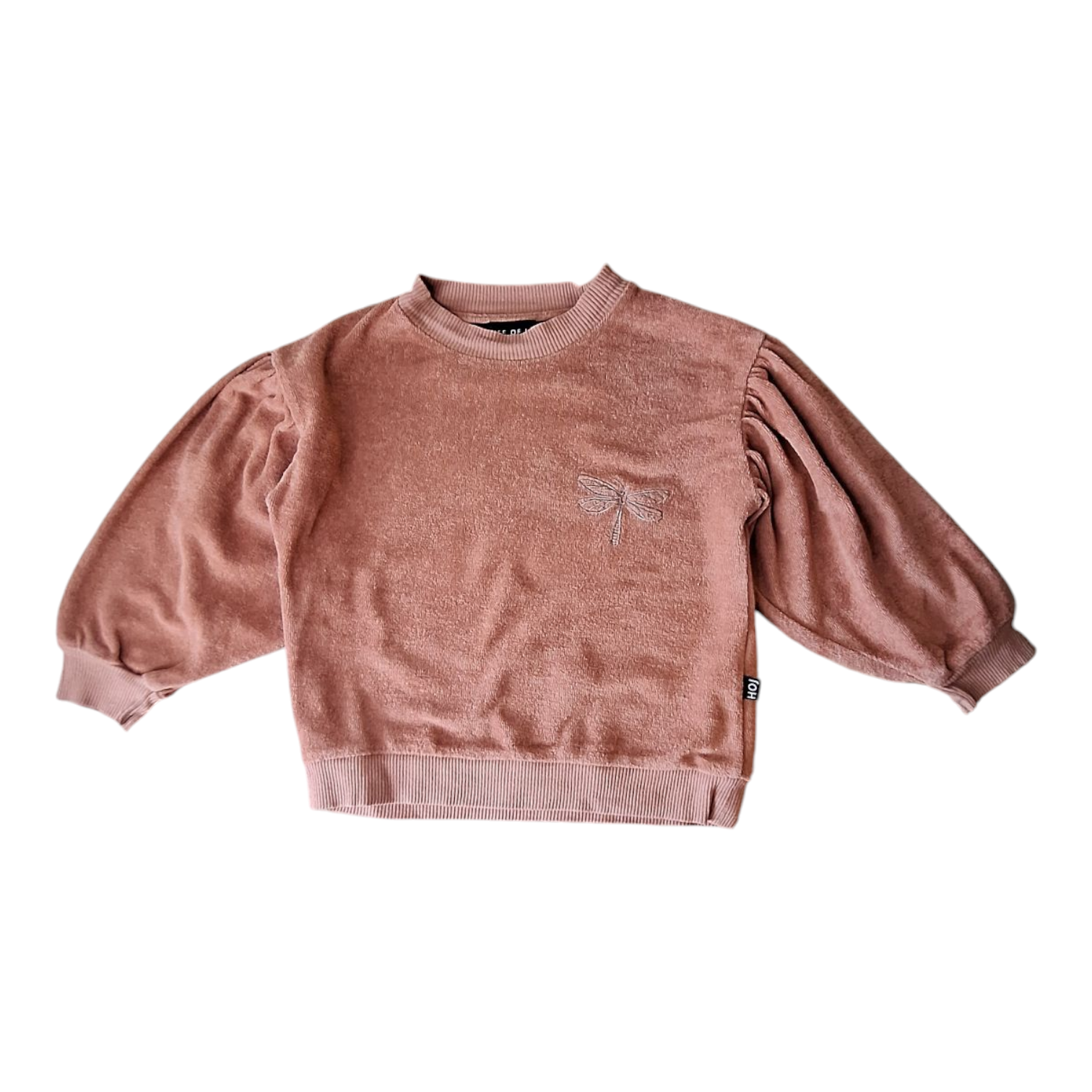 House of Jamie Terrycloth Trui (2/3 jaar) - Libelle - Ballonmouwen - Tweedehands