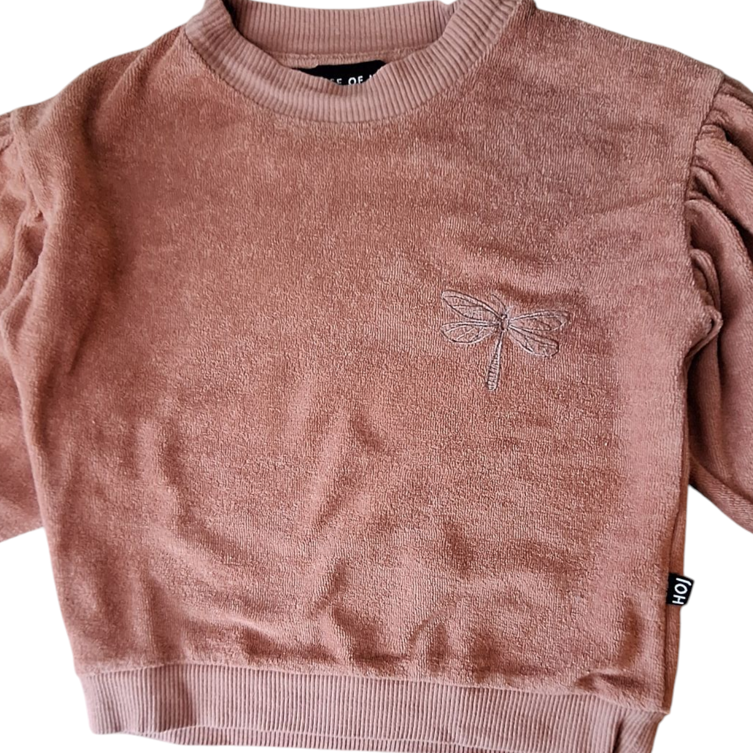 House of Jamie Terrycloth Trui (2/3 jaar) - Libelle - Ballonmouwen - Tweedehands