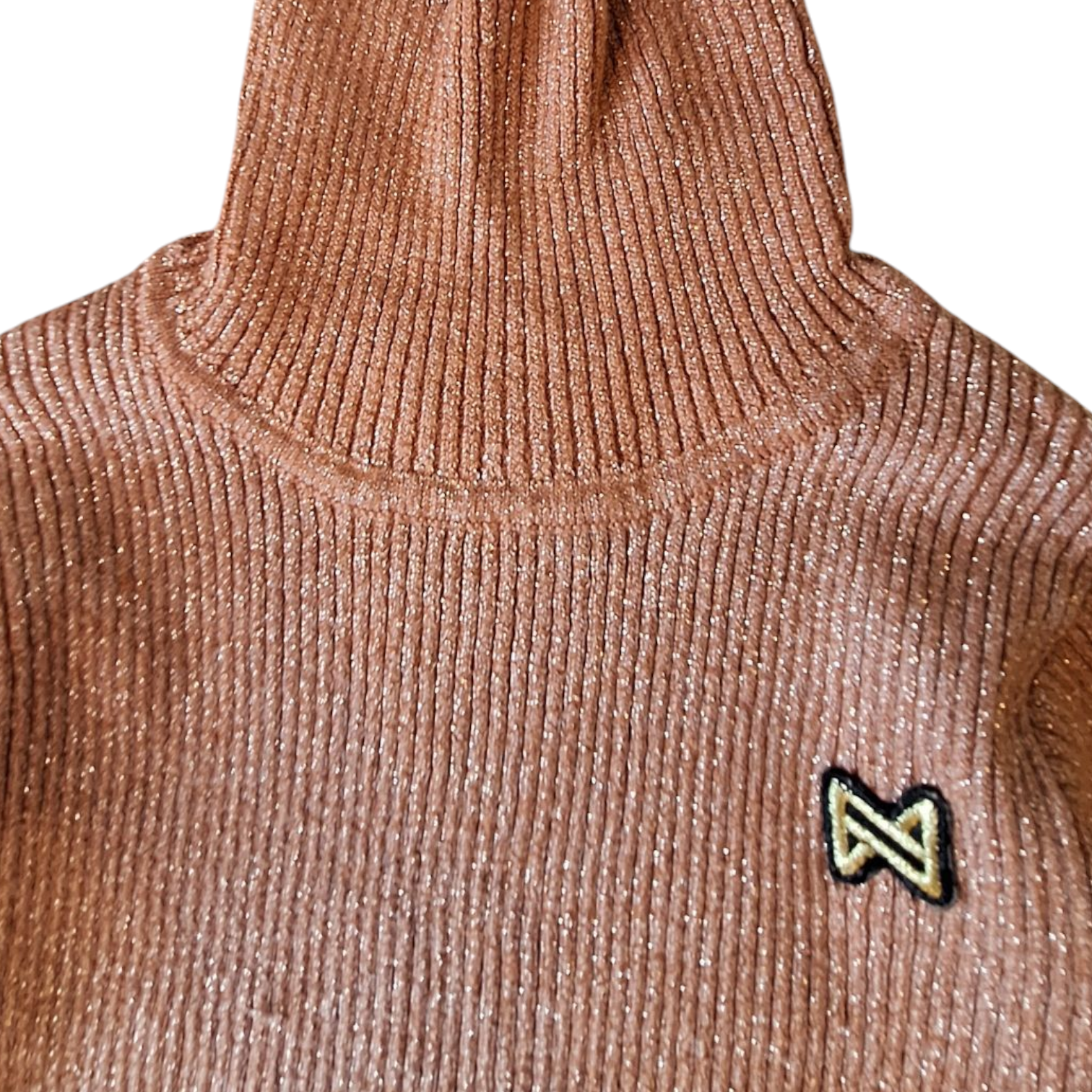 Koko Noko Ribbed Lurex Turtleneck Sweater (2Y) - Preloved