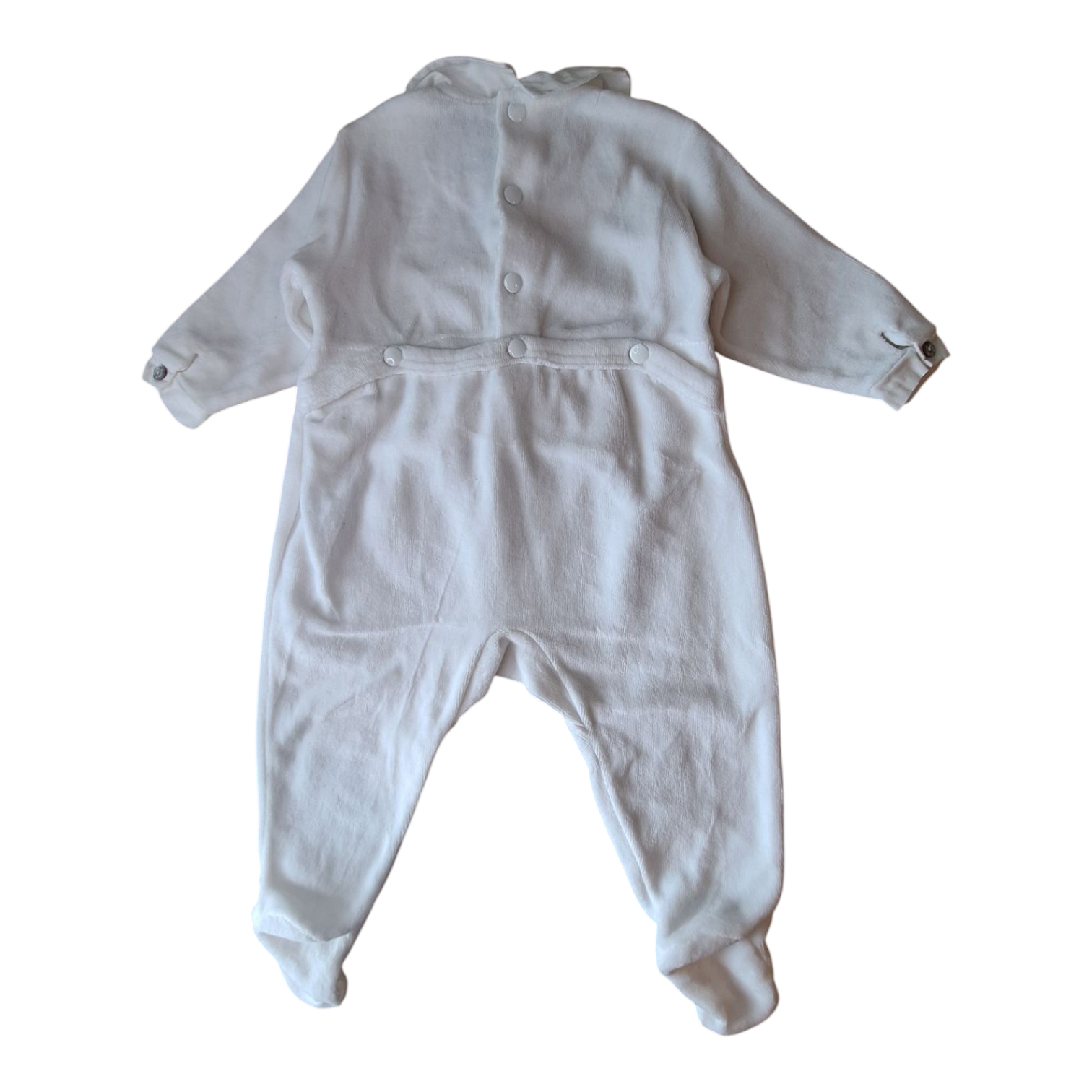 Tartine et Chocolat velours witte romper (3M) - Preloved