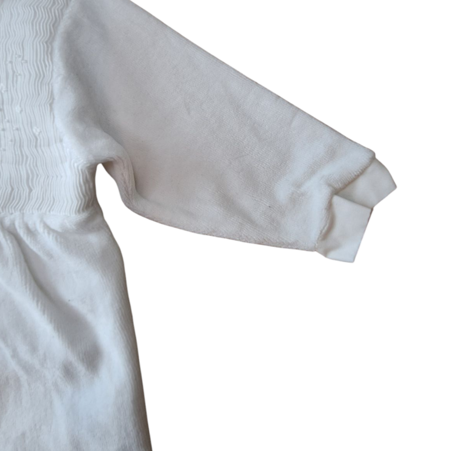 Tartine et Chocolat velours witte romper (3M) - Preloved