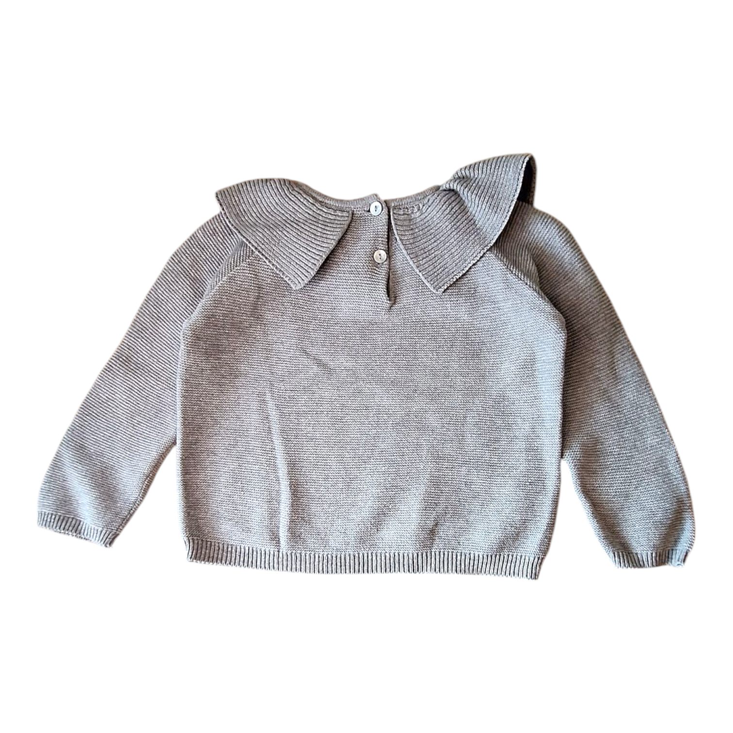 Konges Sløjd Knit Ruffle Collar Sweater (68/74cm) - Preloved