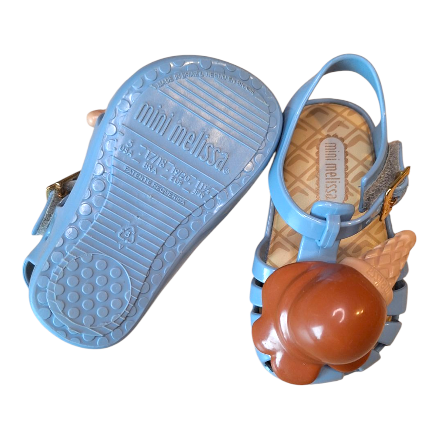 Mini Melissa Ice Cream Sandals Size 19