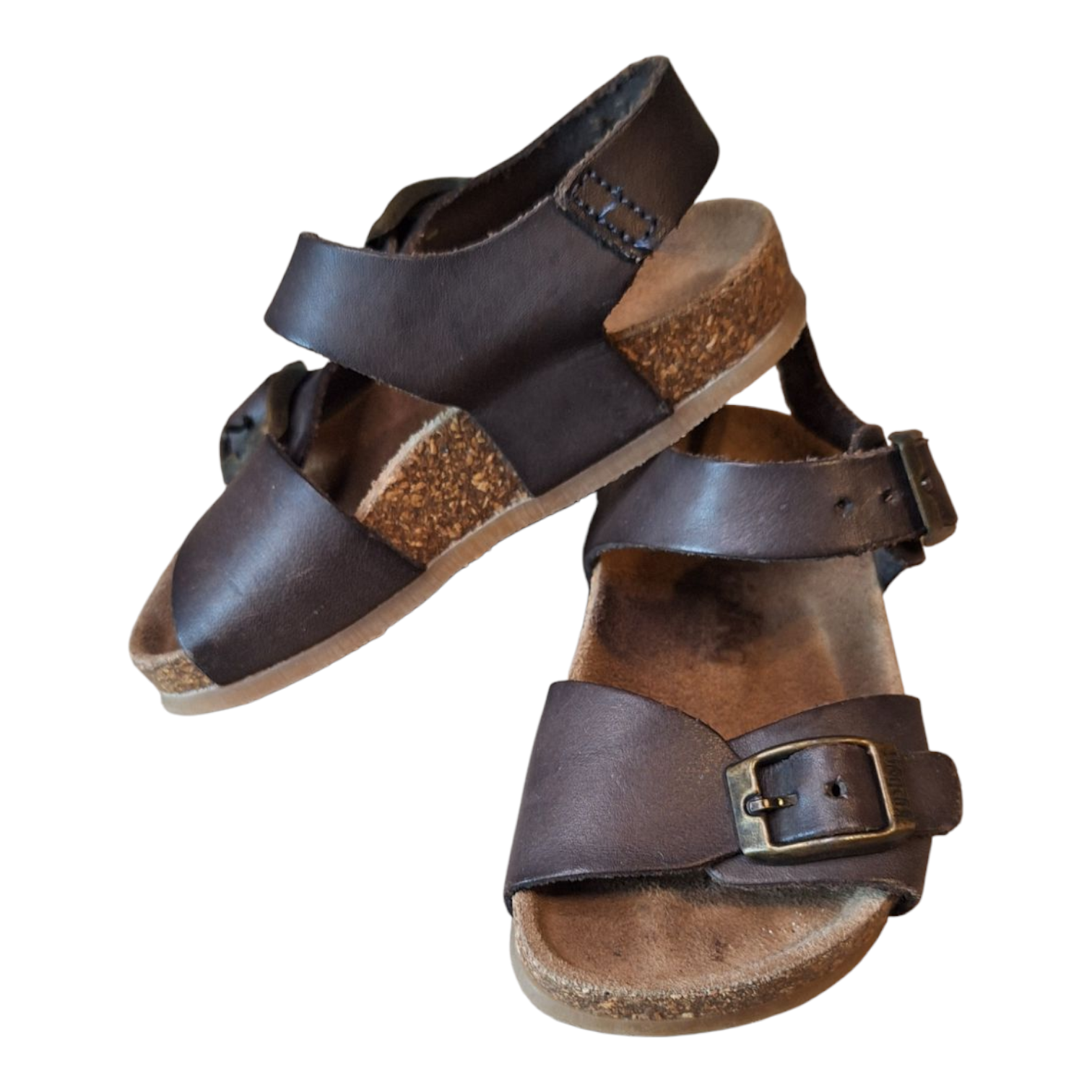 Leren sandalen met gesp, maat EU 21