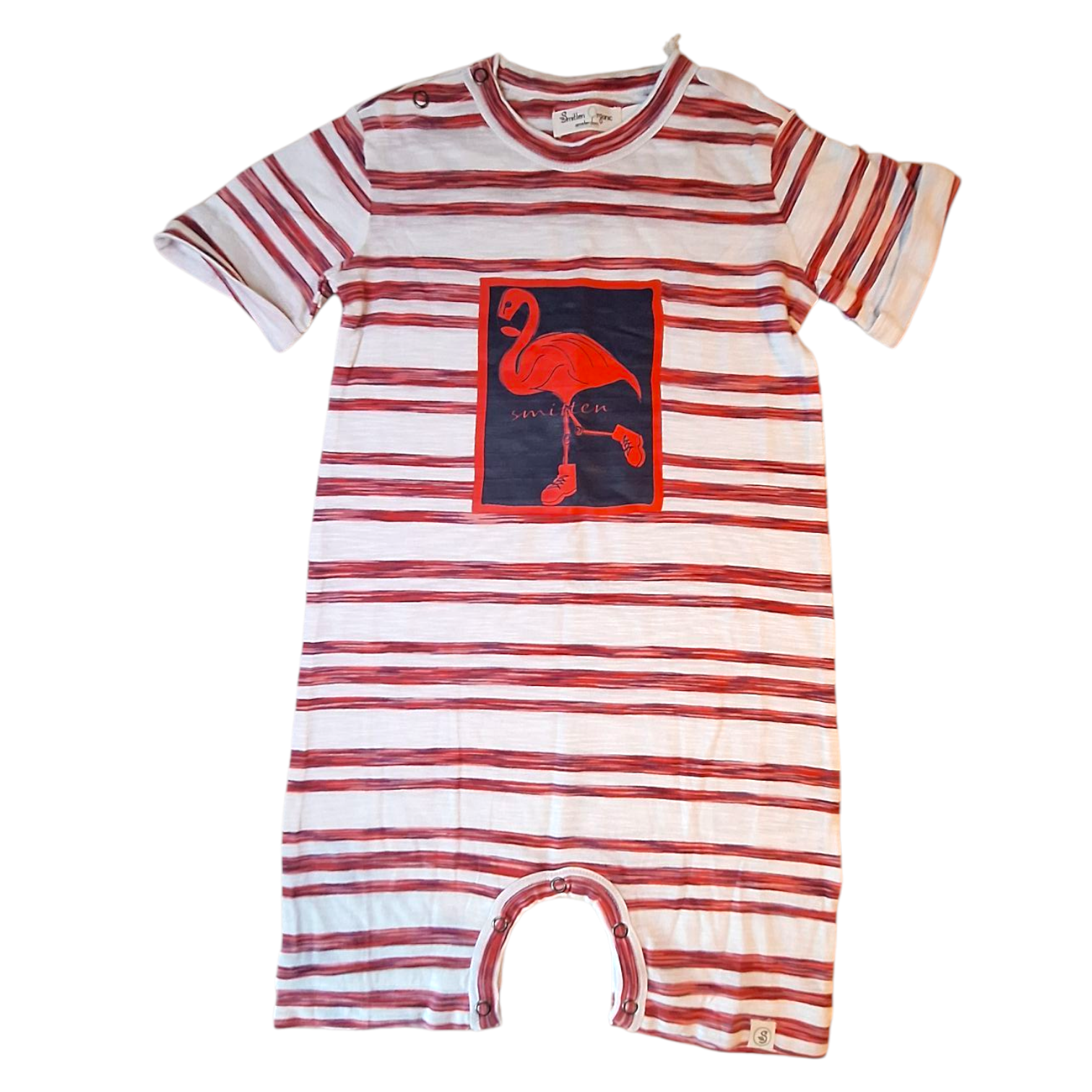 Smitten Organic pyjama onesie flamingo - 24M