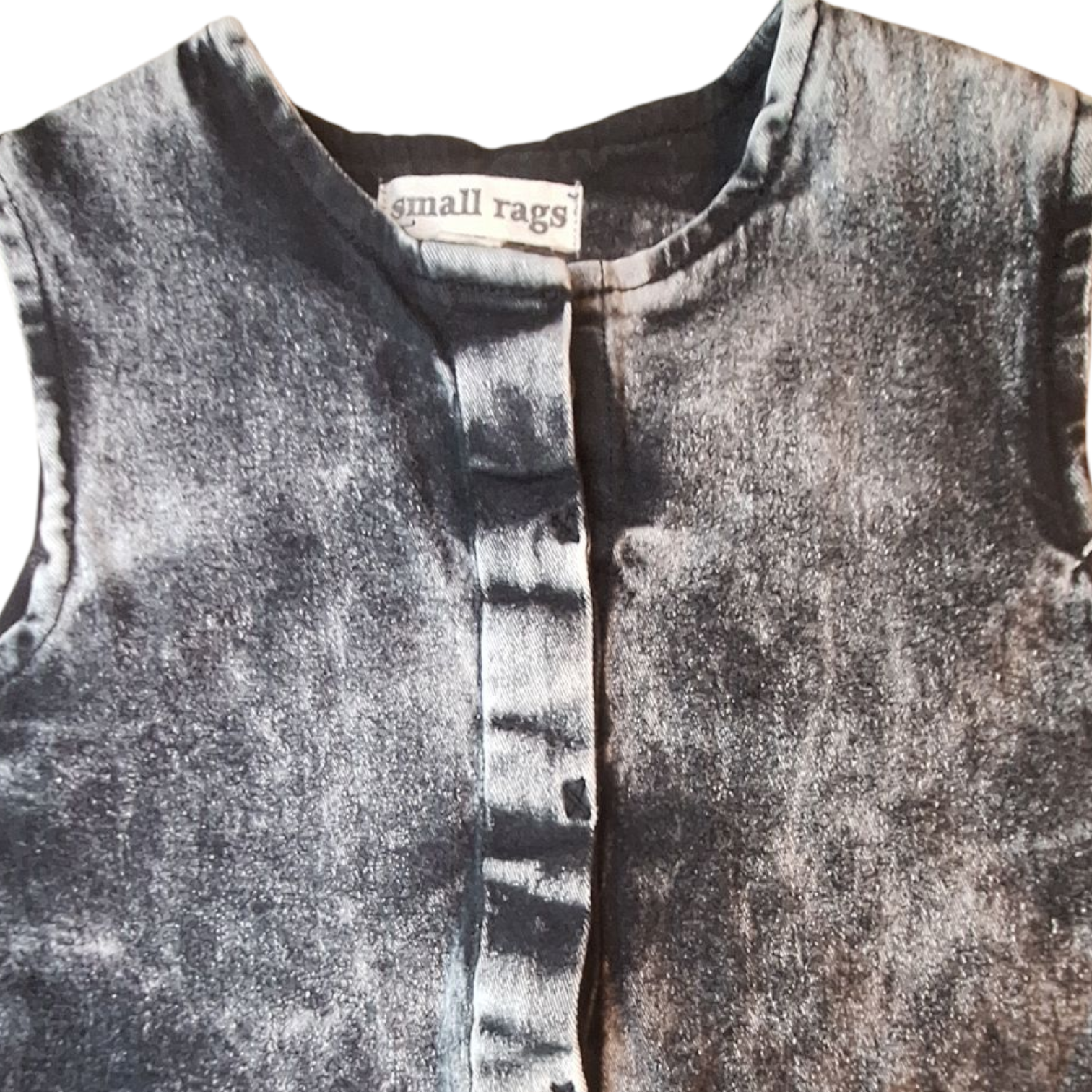 Small Rags Denim mouwloze jurk - 86CM