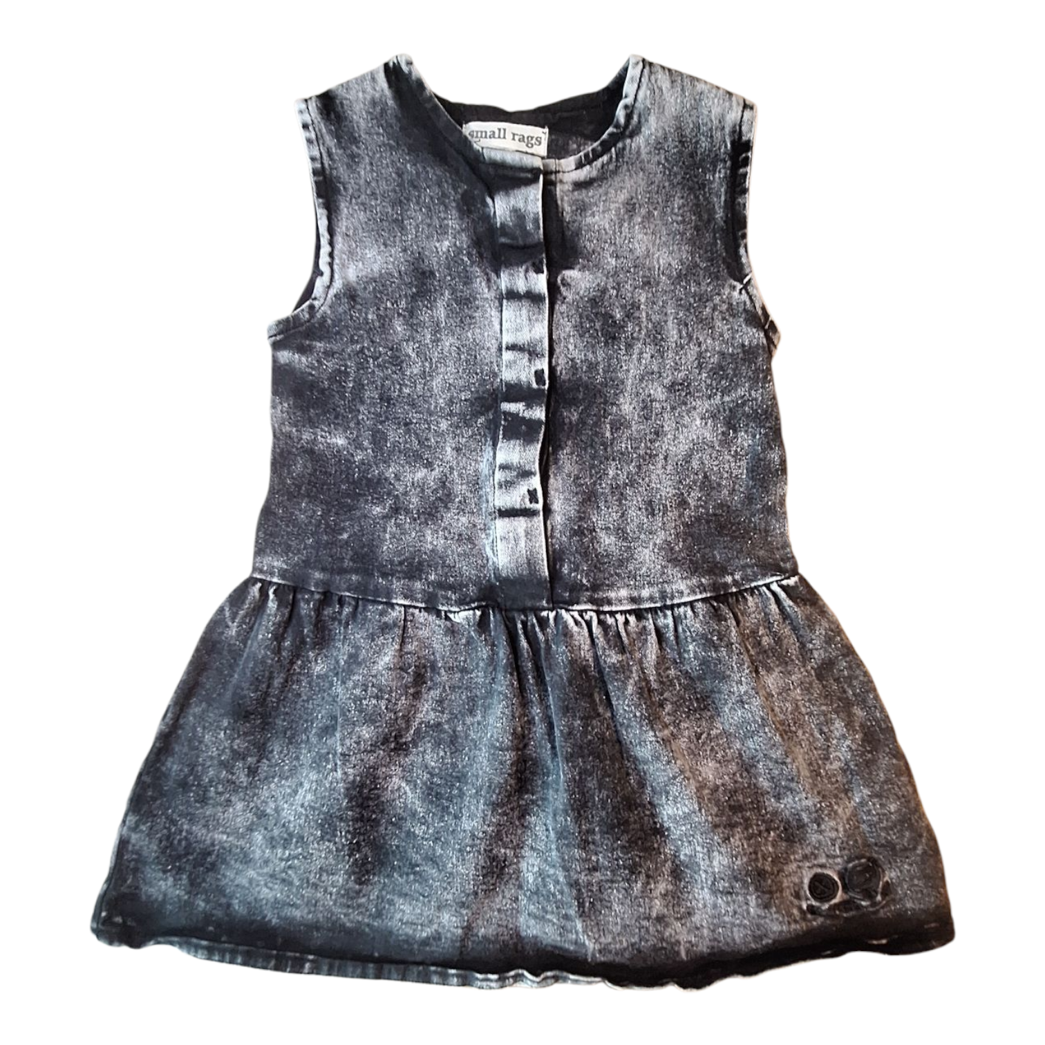 Small Rags Denim mouwloze jurk - 86CM