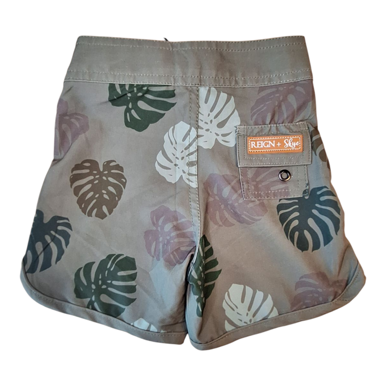 REIGN + Skye swim shorts leaves - 2Y