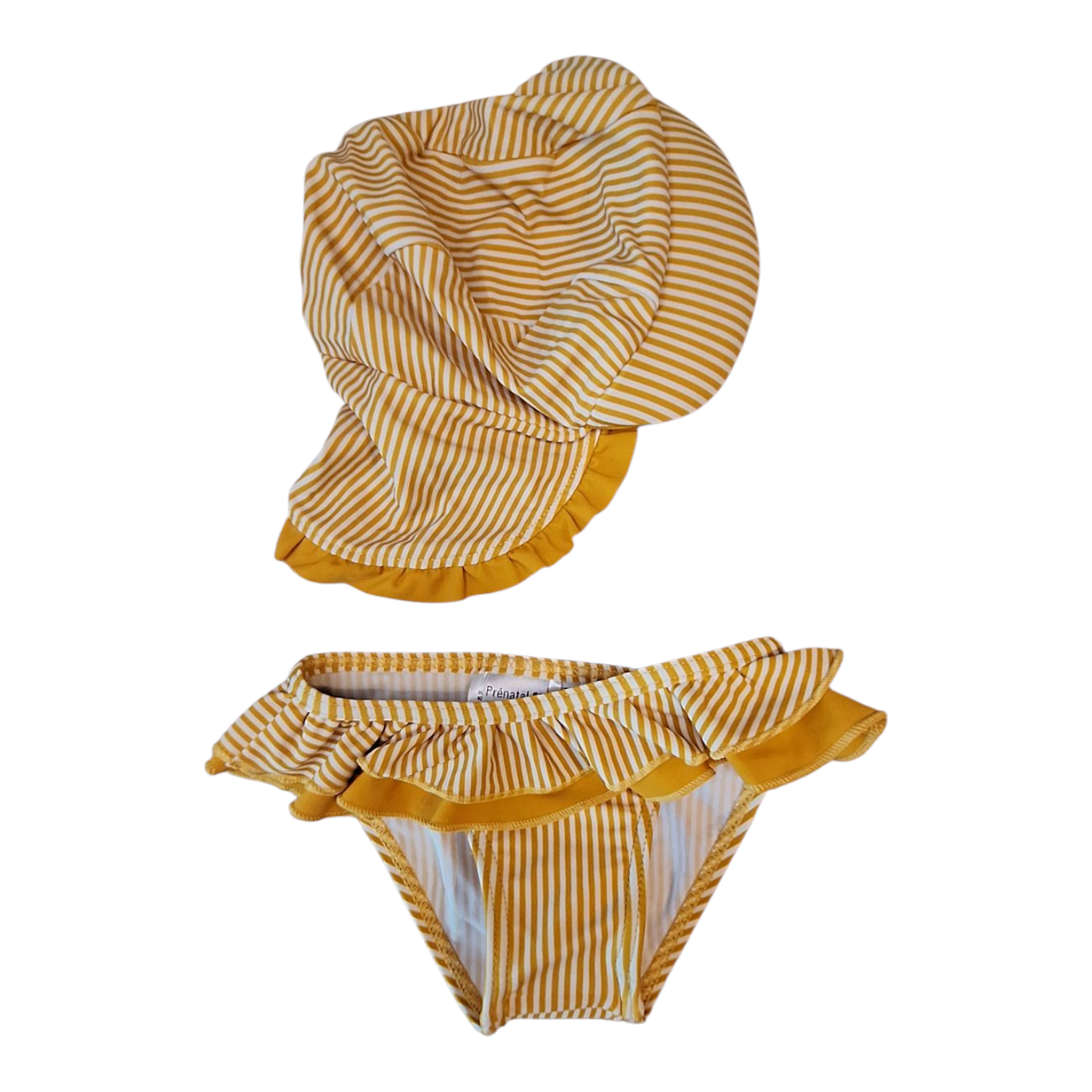 Prenatale gestreepte set muts & slip - 9/12M