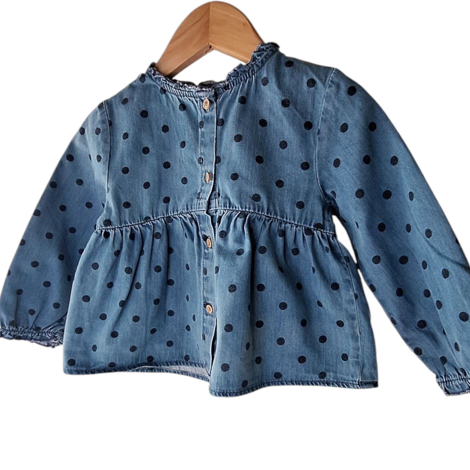 Zara polka dot shirt, 12-24 months