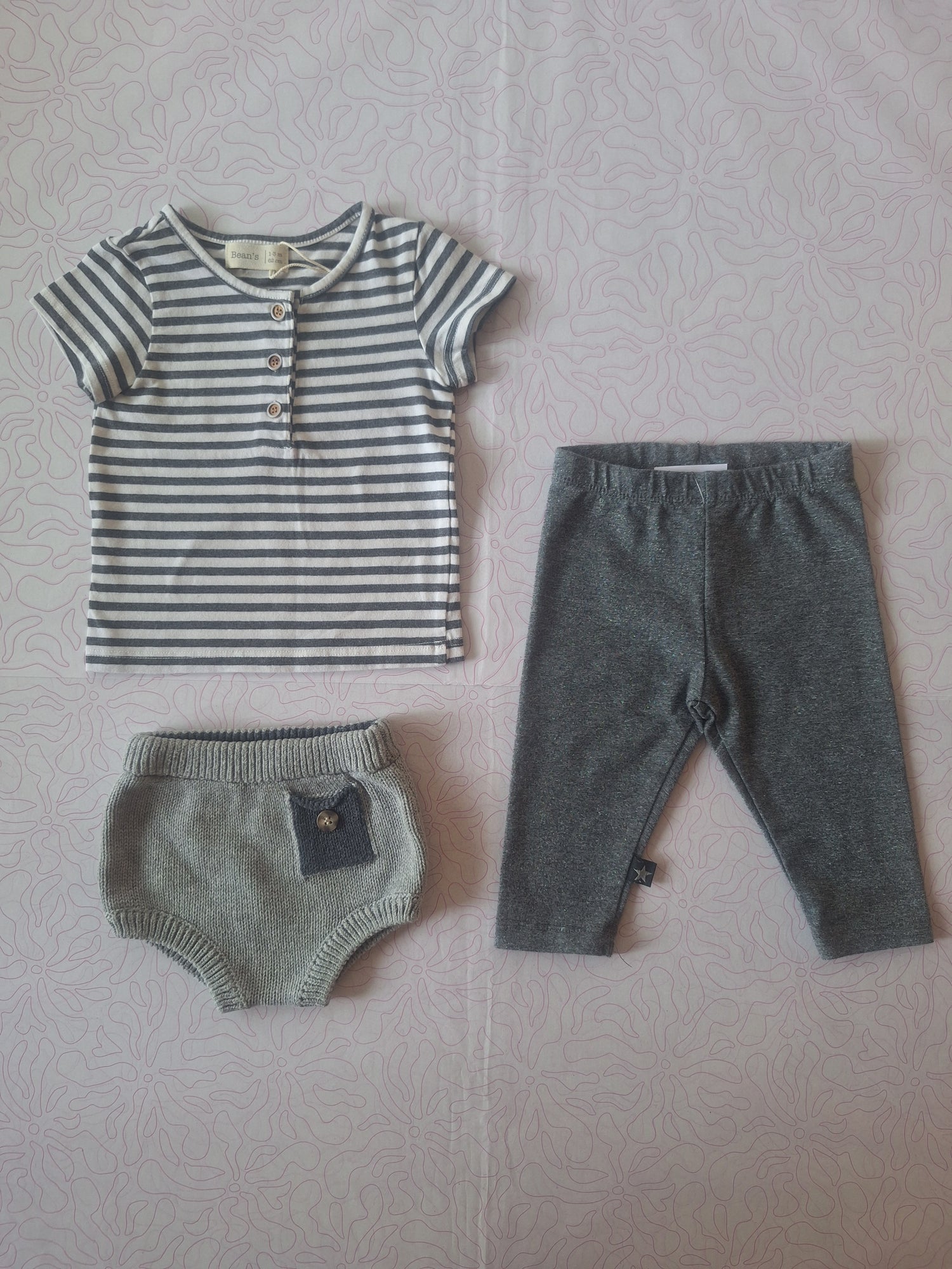 My 1st Bundle - The Grey Glittery Sailor - 1/4 months