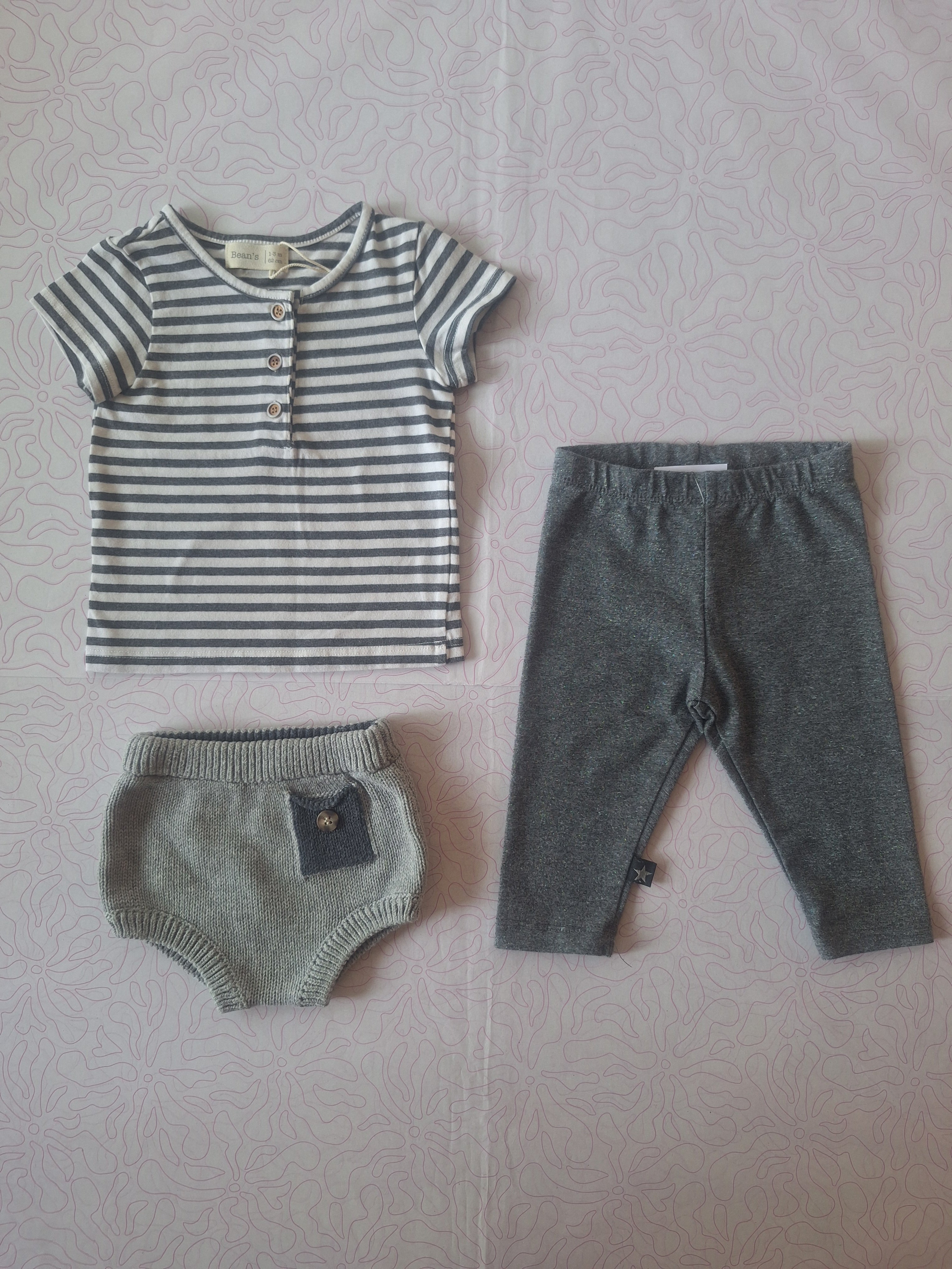 My 1st Bundle - The Grey Glittery Sailor - 1/4 months