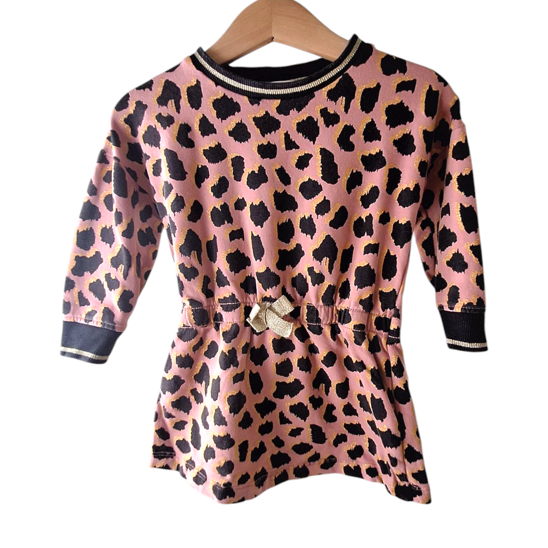 Name It leopard glitter dress, size 86cm.
