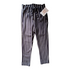  Name It striped pants, size 104cm (3/4 years). The pants are white with blue stripes, have an elastic waistband with strings, slit pockets on the sides, and fake pockets on the back.