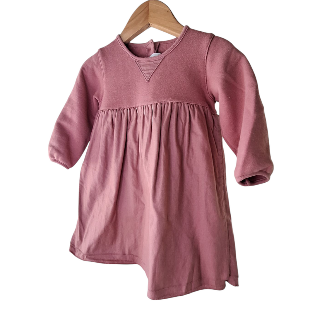 Petit Bateau long sleeve dress, size 86cm.