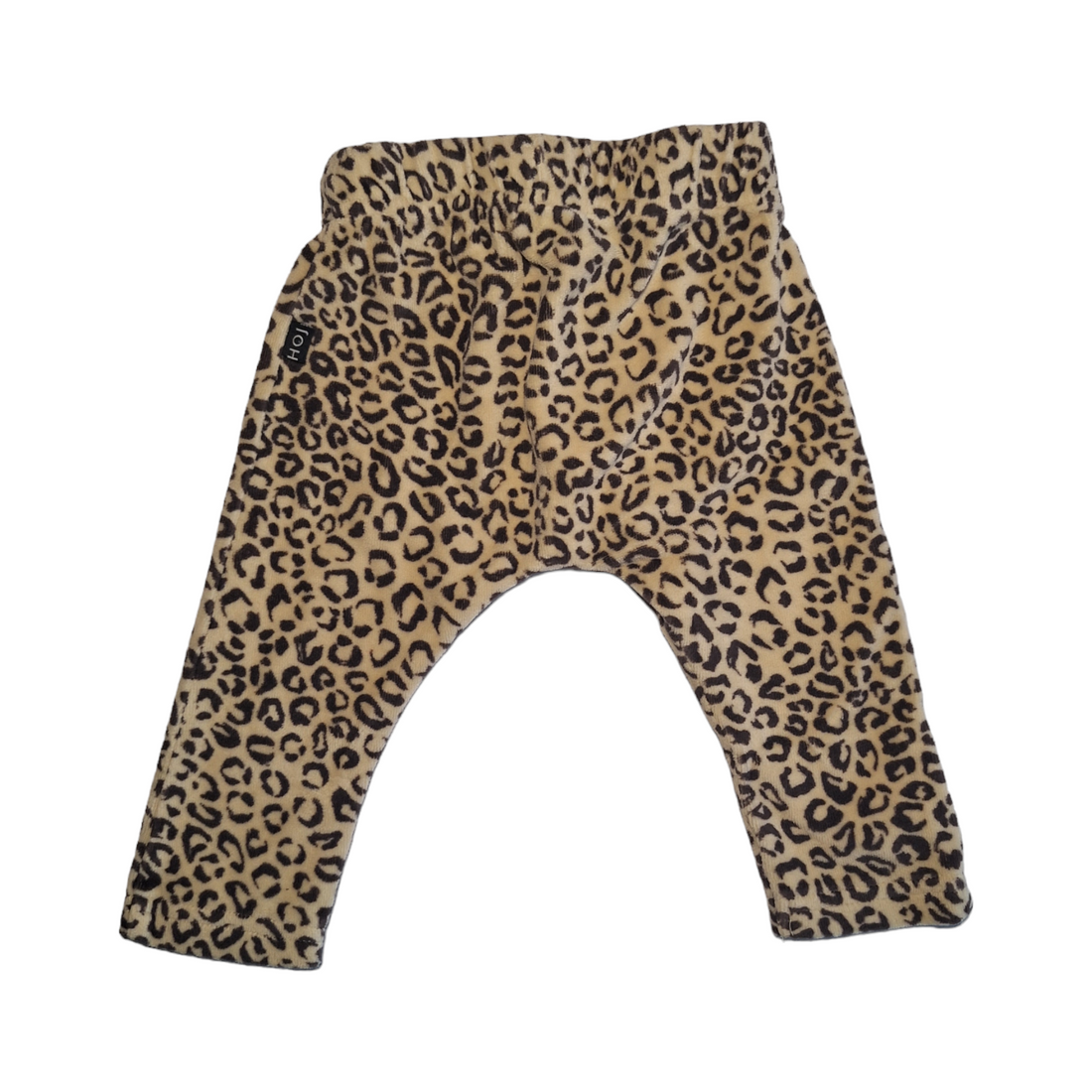 Broek in fluweel luipaard