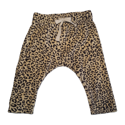 Broek in fluweel luipaard