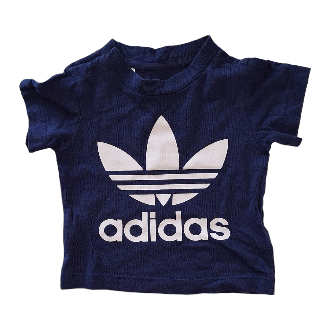 T-shirt Blauw met groot logo - 68CM