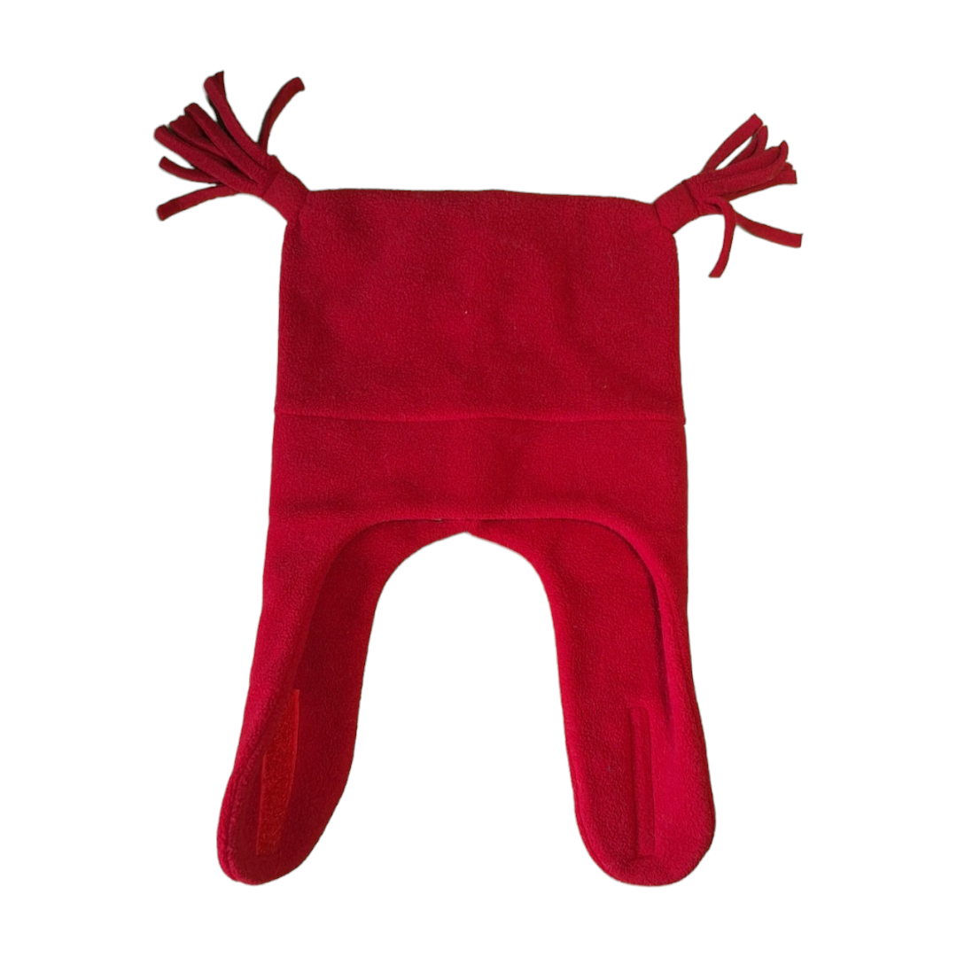 Rode muts met oren - 6/12M
