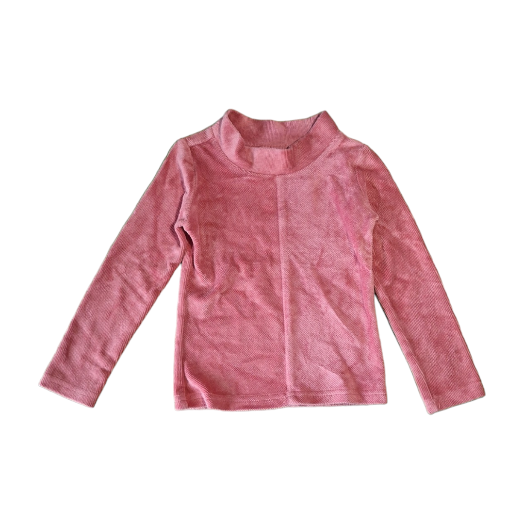 Lange mouwen geribbeld corduroy hoge hals - 98/104CM