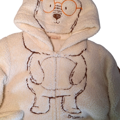 Baby Winter romper gewatteerde teddy - 56CM