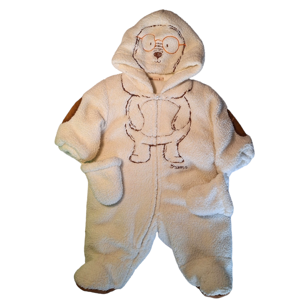 Baby Winter romper gewatteerde teddy - 56CM