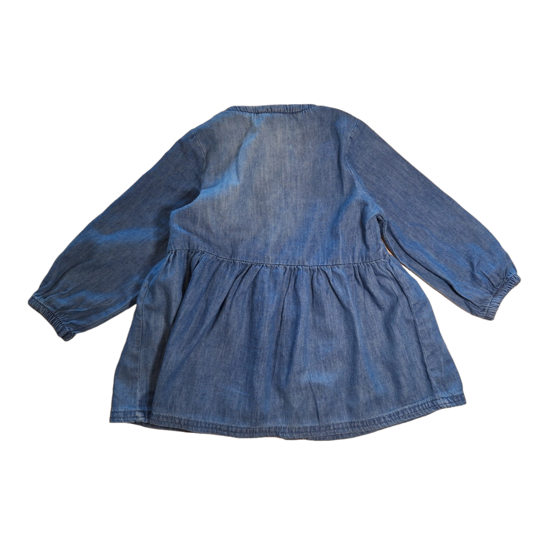 Denim dress with buttons