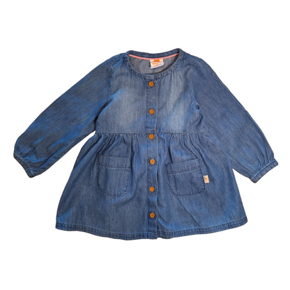 Denim dress with buttons
