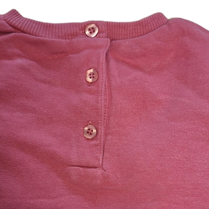 Magenta sweater glittered eyes - fleece inside