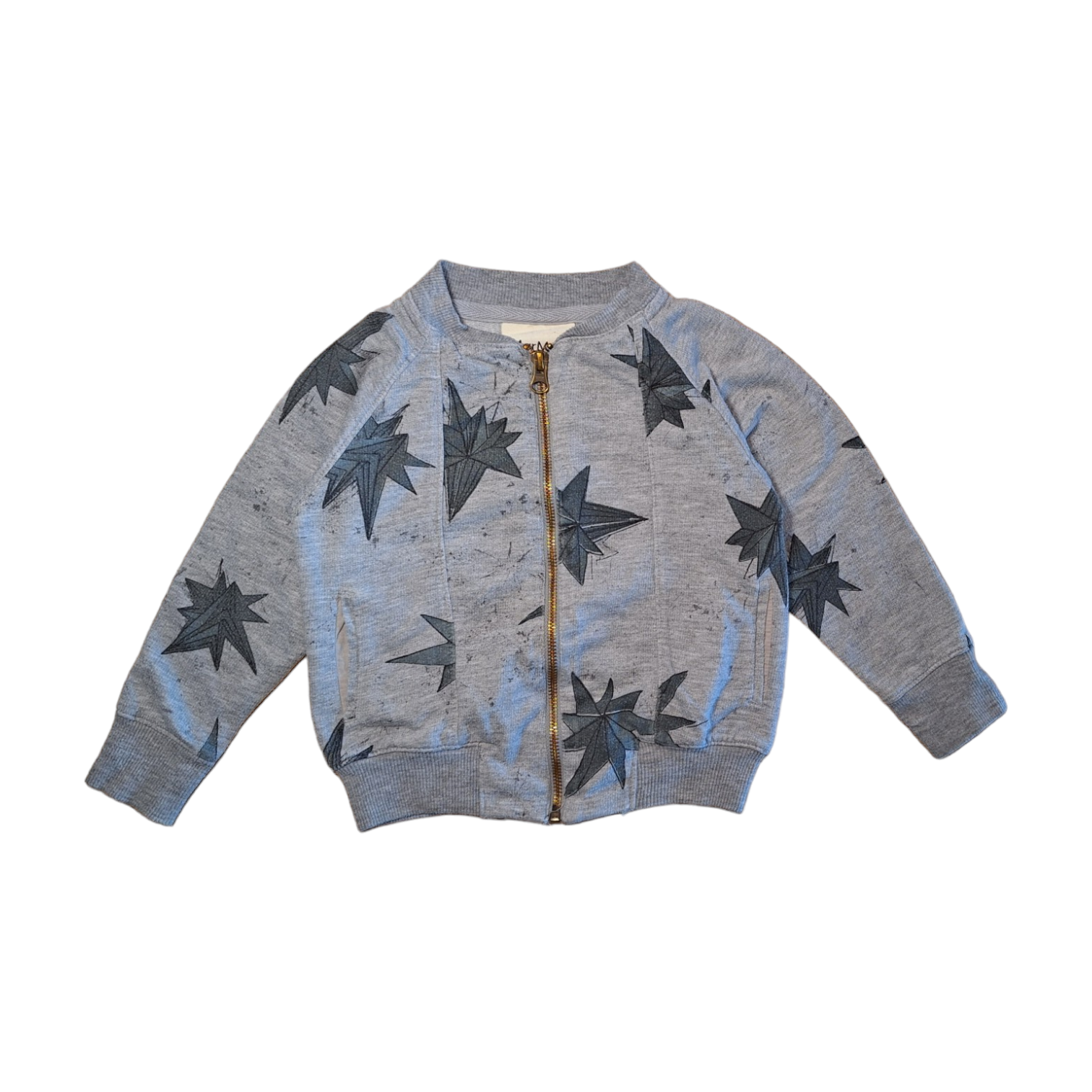 Zipped sweater with stars -2Y
