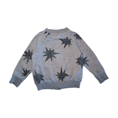 Zipped sweater with stars -2Y