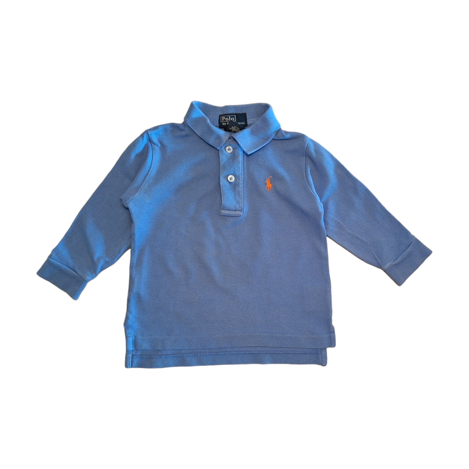 Polo shirt with pink logo -12M