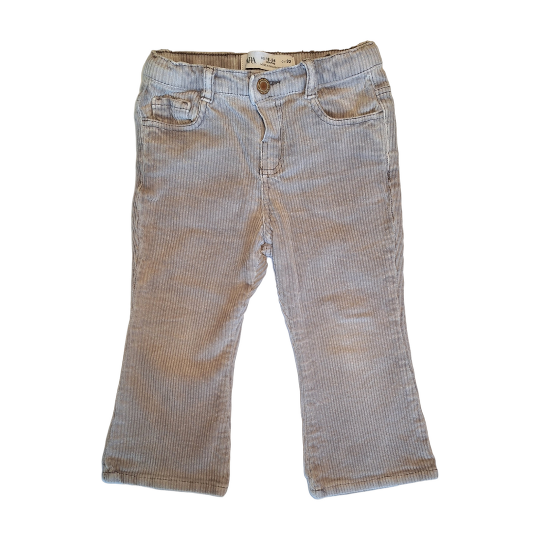 Corduroy geribbelde flared jeans -18/24M