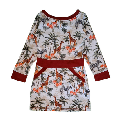 Dress with giraffes -92CM