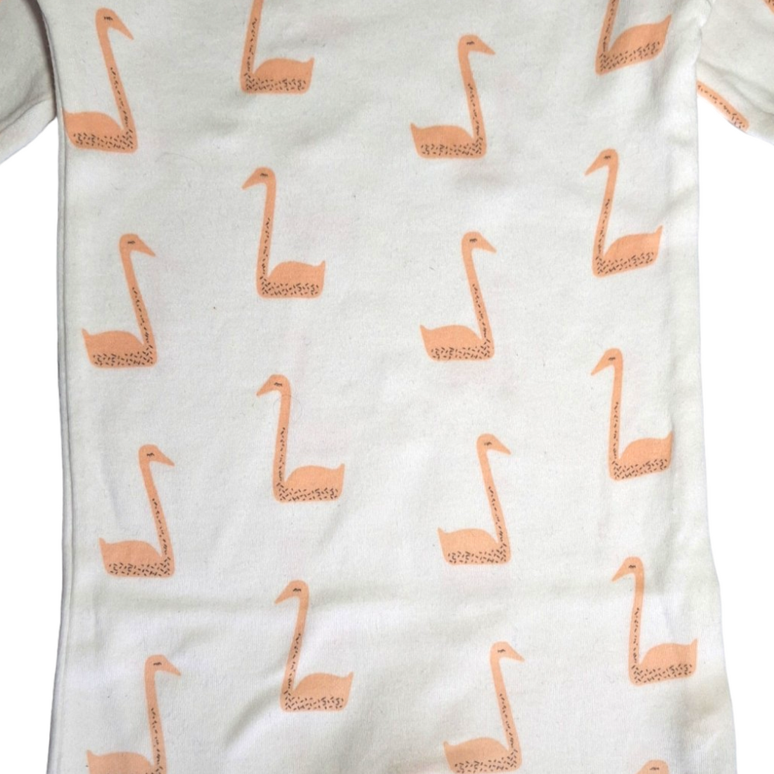 Organic Cotton Pyjamas Swans -3/6M