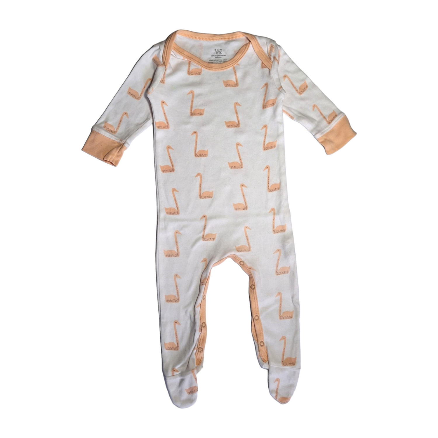 Biologisch katoenen pyjama zwanen -3/6M