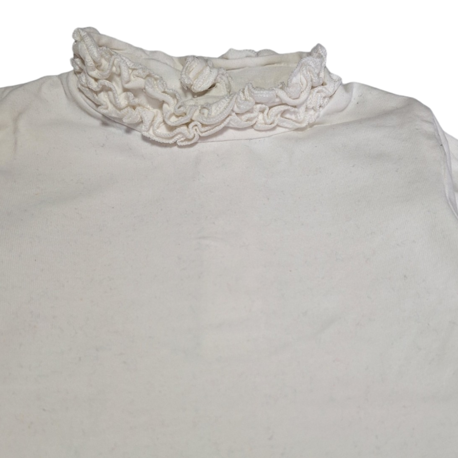 Long Sleeves shirt with ruffled neck - 80CM
