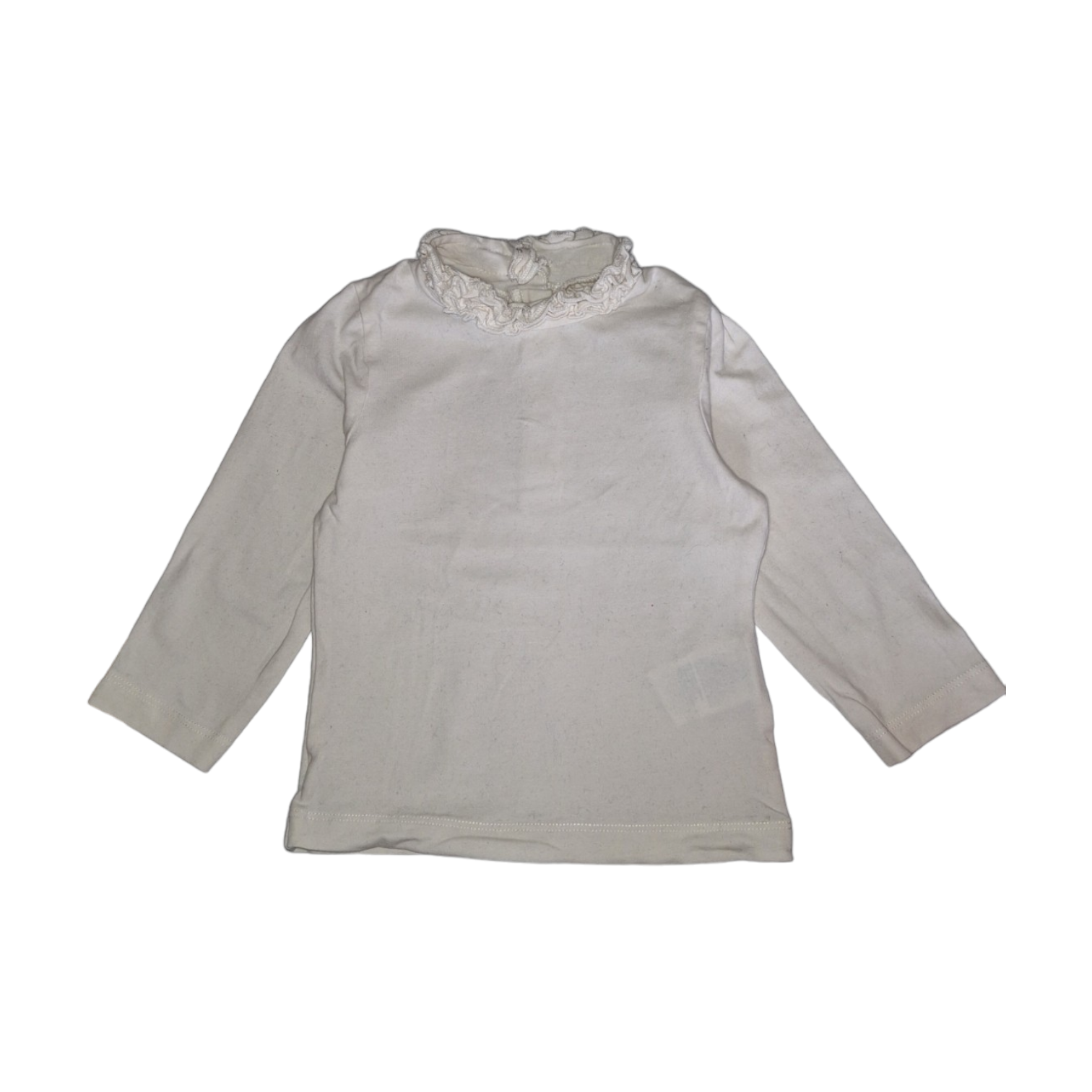 Long Sleeves shirt with ruffled neck - 80CM