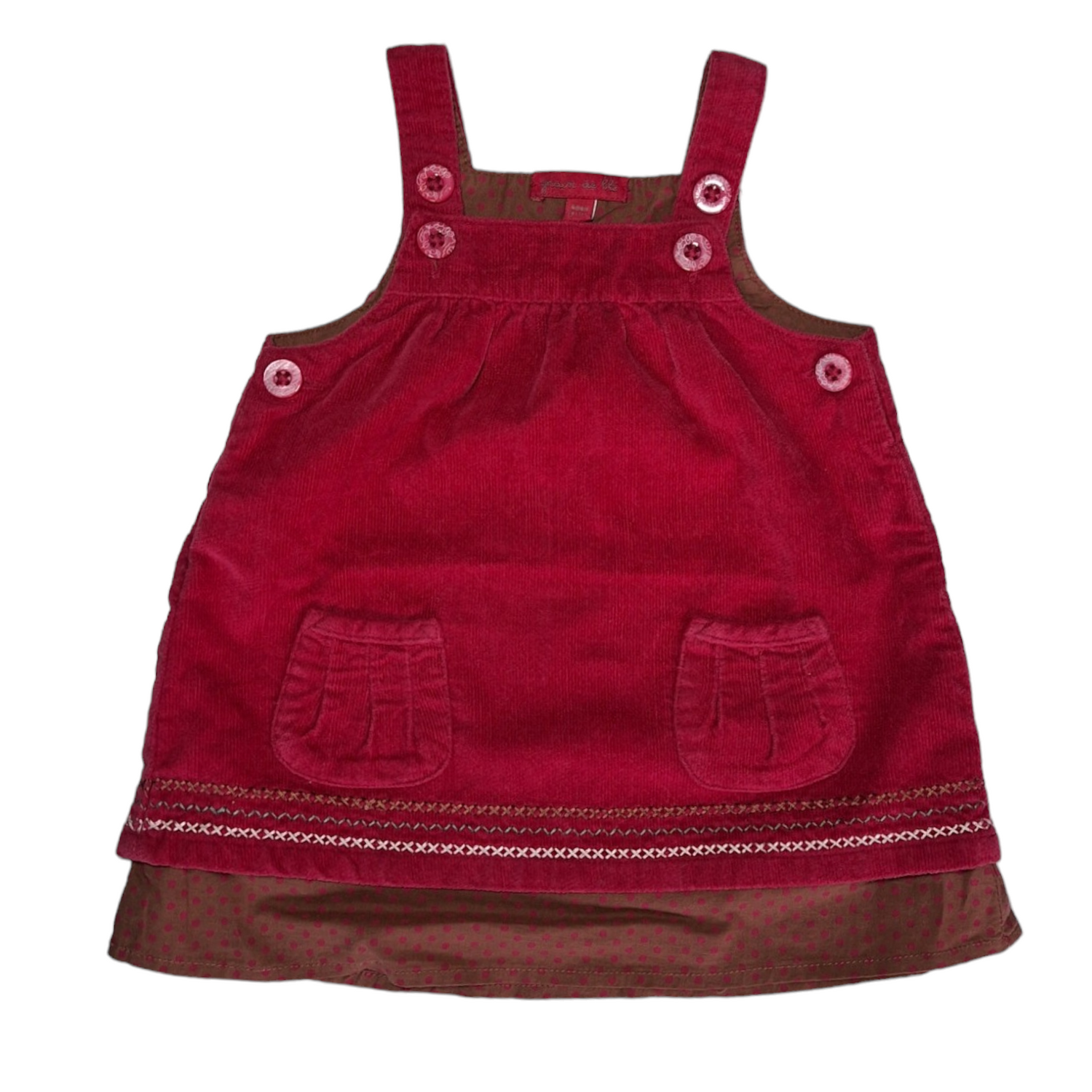 Fluwelen rok overall met zakken -60CM