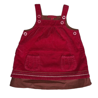 Fluwelen rok overall met zakken -60CM