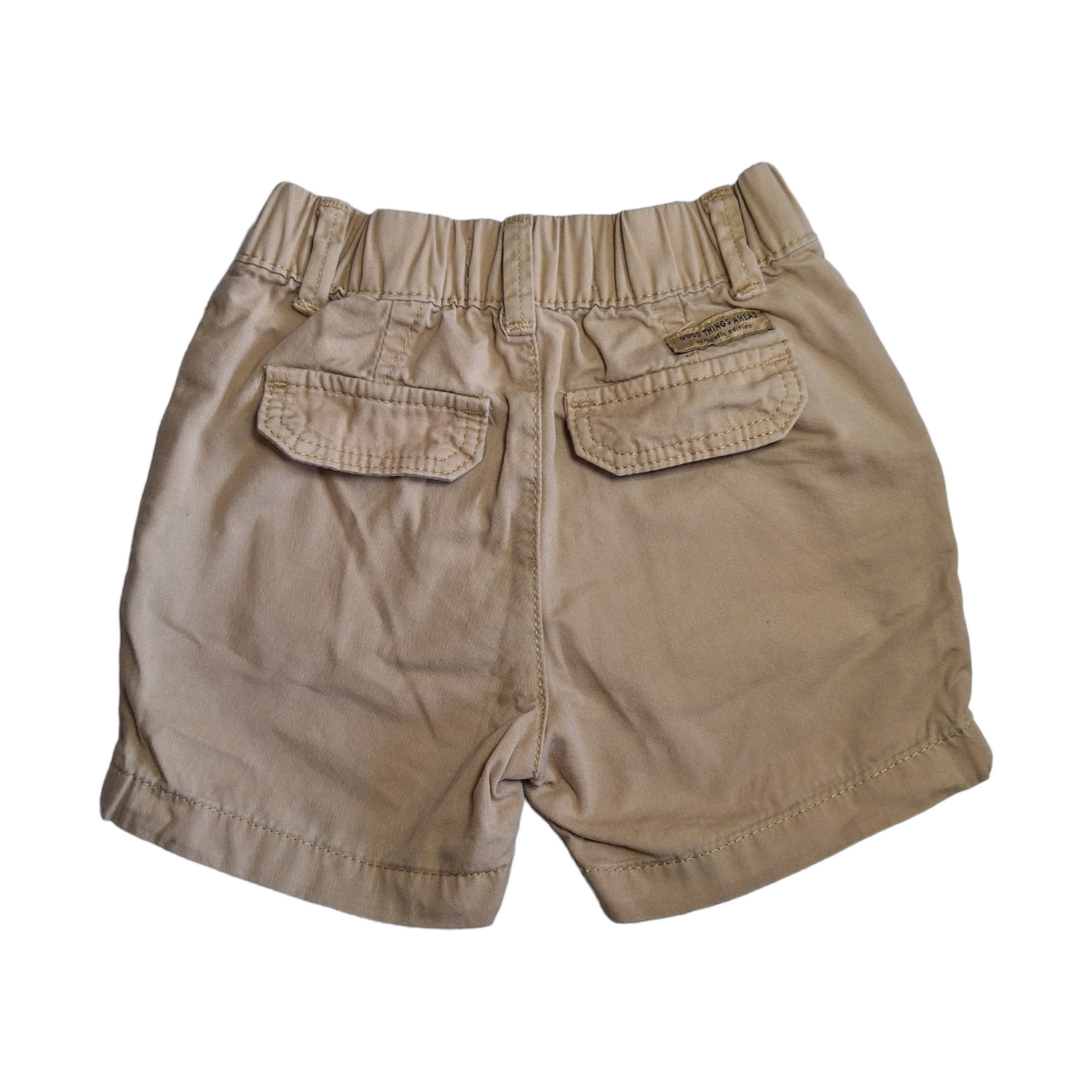Kaki shorts with back pockets - 9/12M