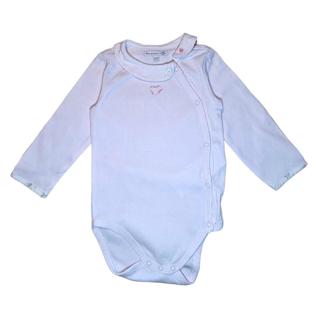 Long sleeves romper with rubbit and strawberry -74CM