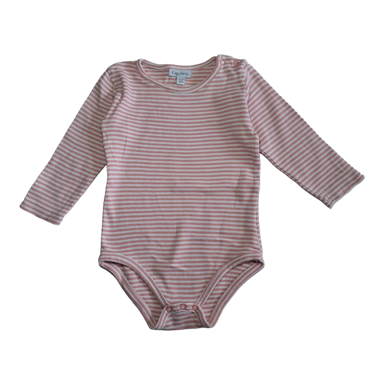 Gestreepte rompertjes roze wit - 74CM
