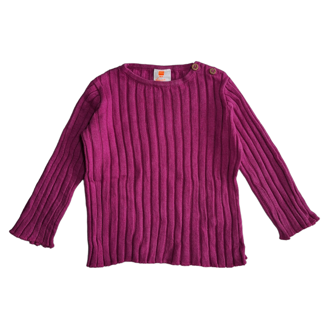 Ribbed long sleeves shirt - 80CM