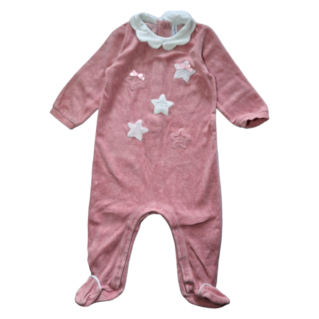 Onesie pyjama in fluweel met sterren - 9M