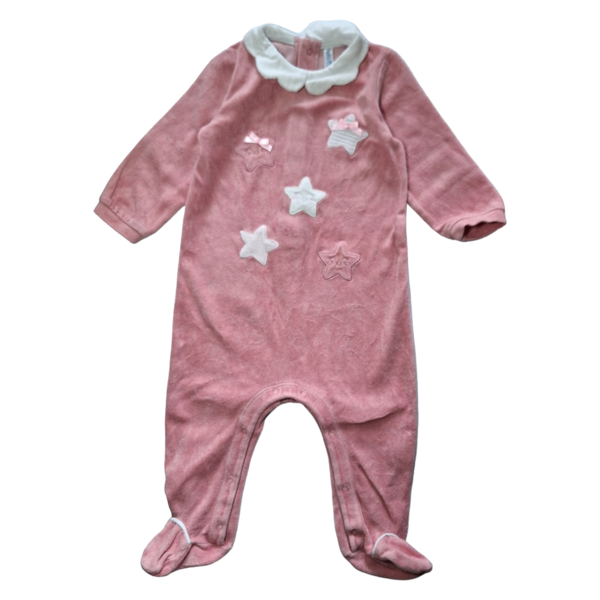 Onesie pyjama in fluweel met sterren - 9M