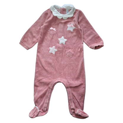 Onesie pyjama in fluweel met sterren - 9M