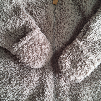 Teddy fluffy onesie jas - 9M