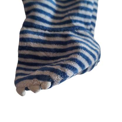 Gestreepte pyjama onesie beer - 60CM